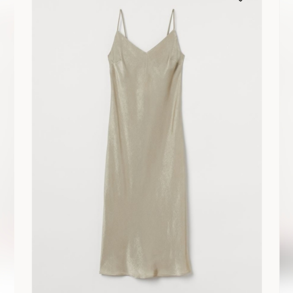 H&M V-NECK SATIN DRESS